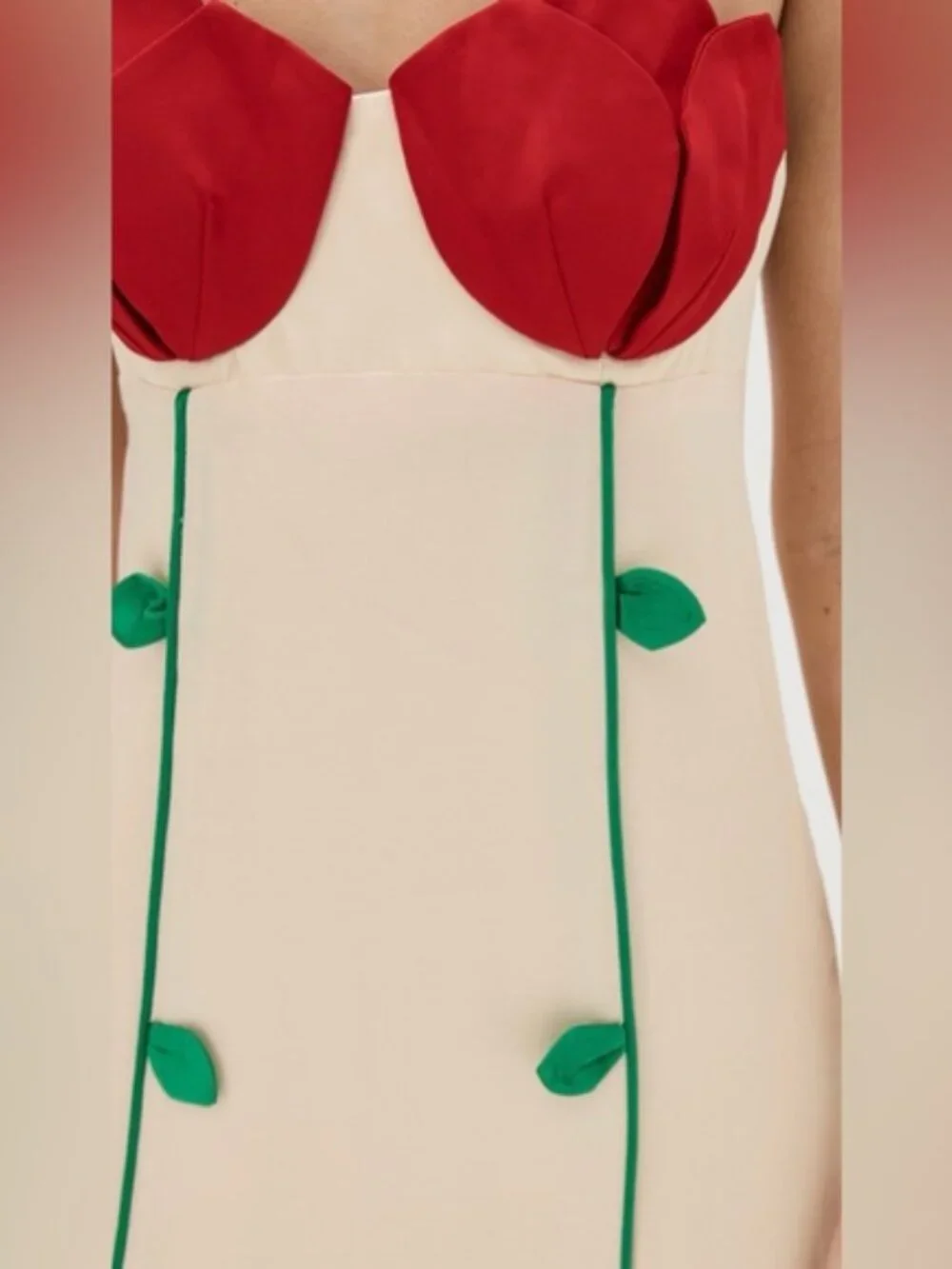 Farm Rio Rose Detailed Satin Dress - Picture 5 of 14